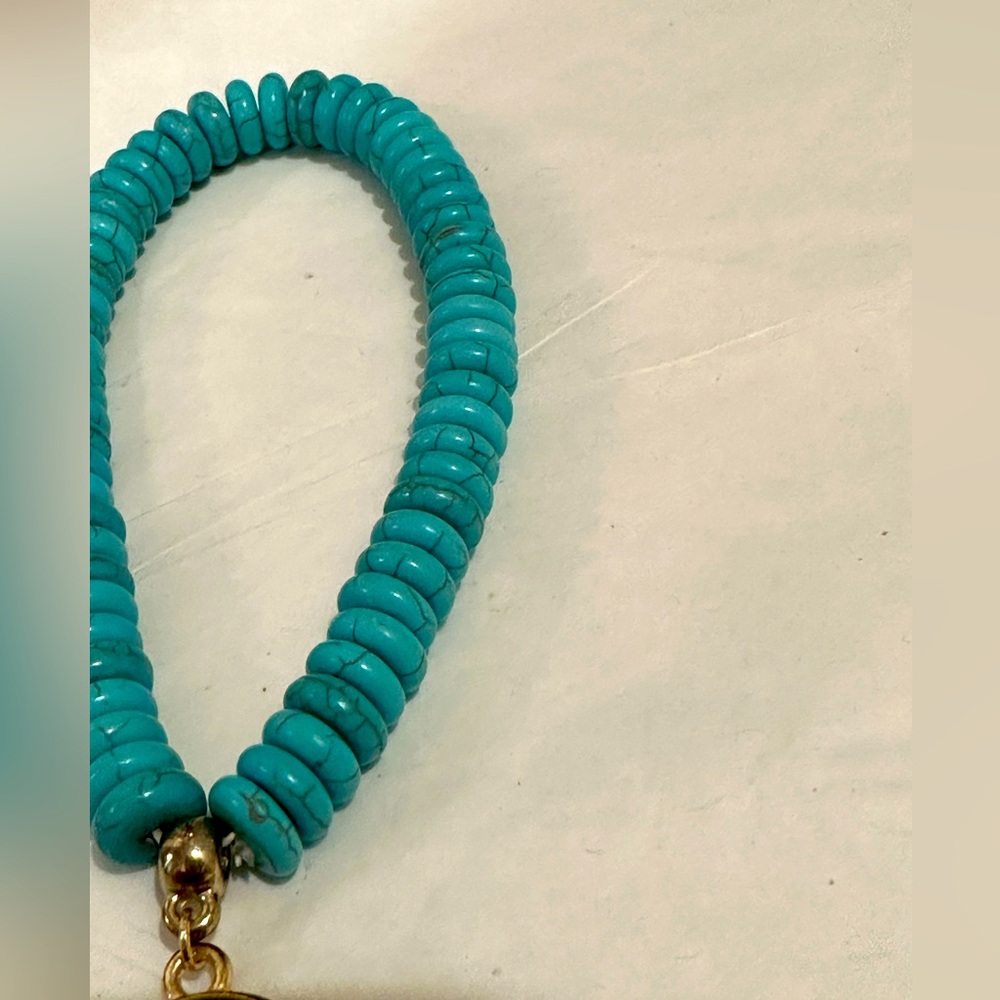 COPY - Beautiful Turquoise Bracelet with Charm - Picture 4 of 4